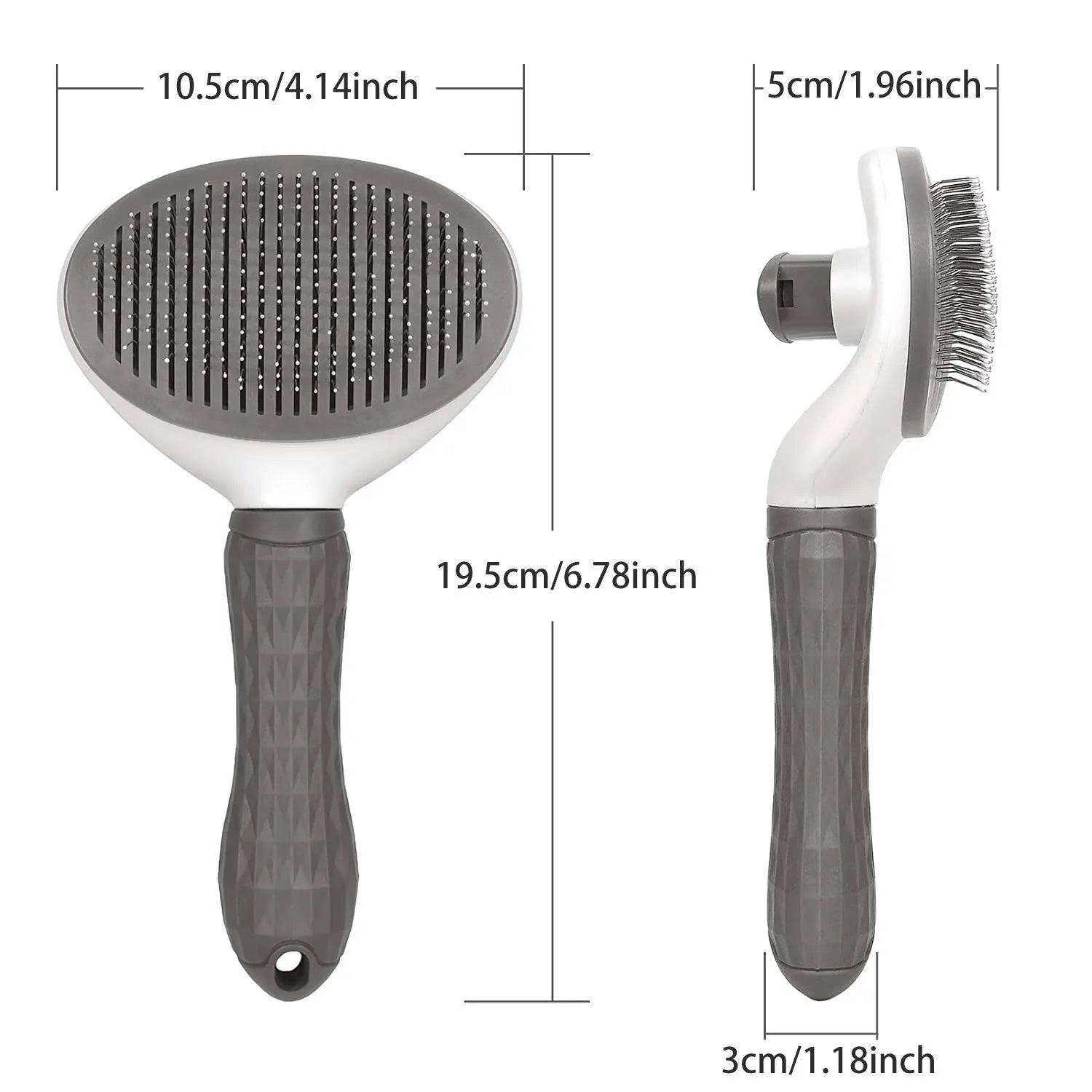 Brosse Autonettoyante pour Chien & Chat — Démêlage Doux, Poils courts et longs