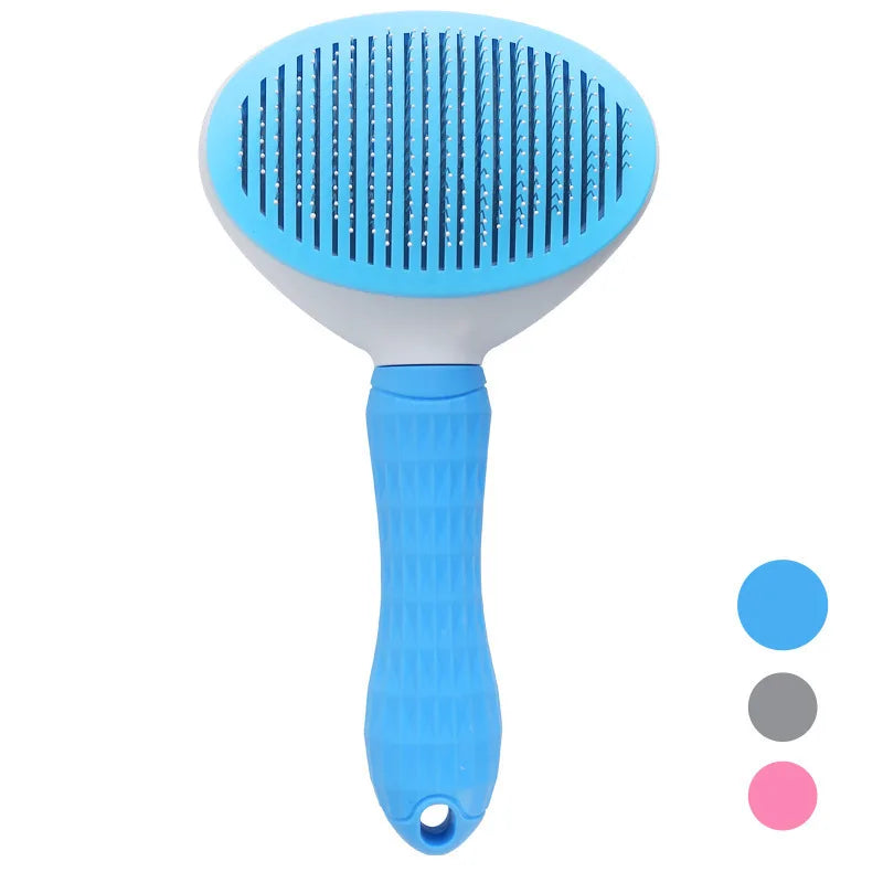 Brosse Autonettoyante pour Chien & Chat — Démêlage Doux, Poils courts et longs