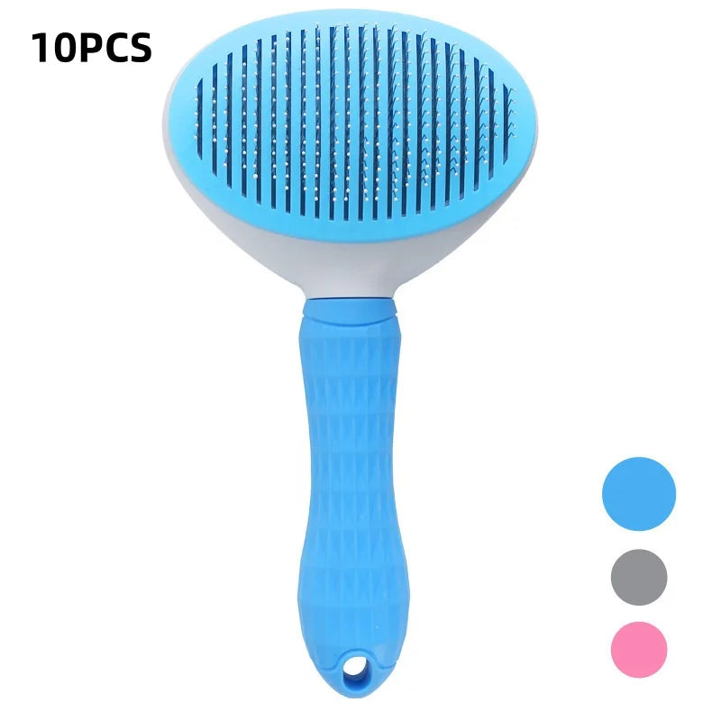 Brosse Autonettoyante pour Chien & Chat — Démêlage Doux, Poils courts et longs