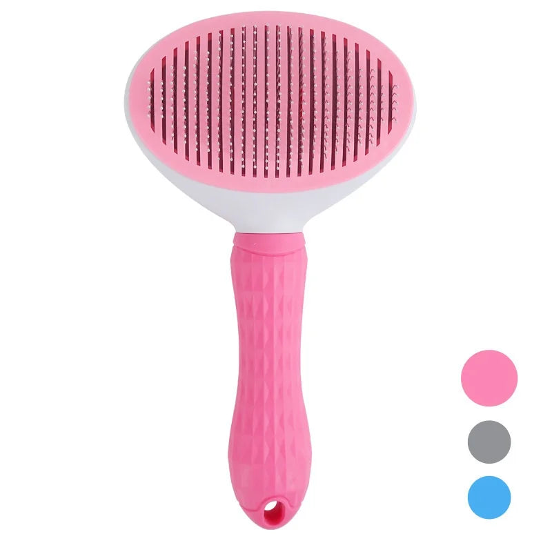 Brosse Autonettoyante pour Chien & Chat — Démêlage Doux, Poils courts et longs
