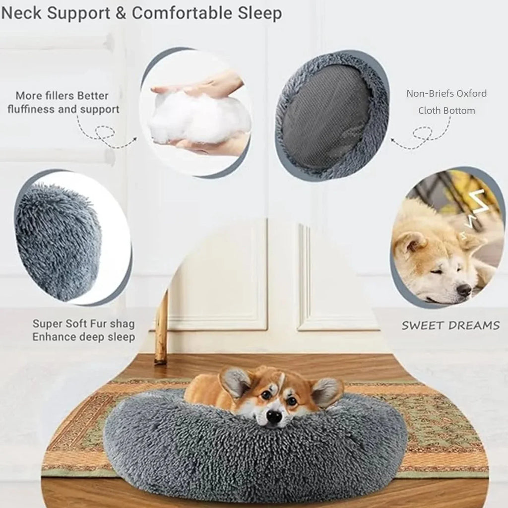 Lit rond moelleux pour chien et chat – photo 4 | CocoCompagnon