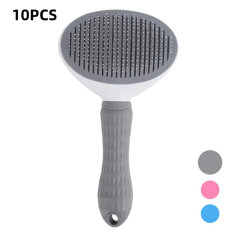 Brosse Autonettoyante pour Chien & Chat — Démêlage Doux, Poils courts et longs