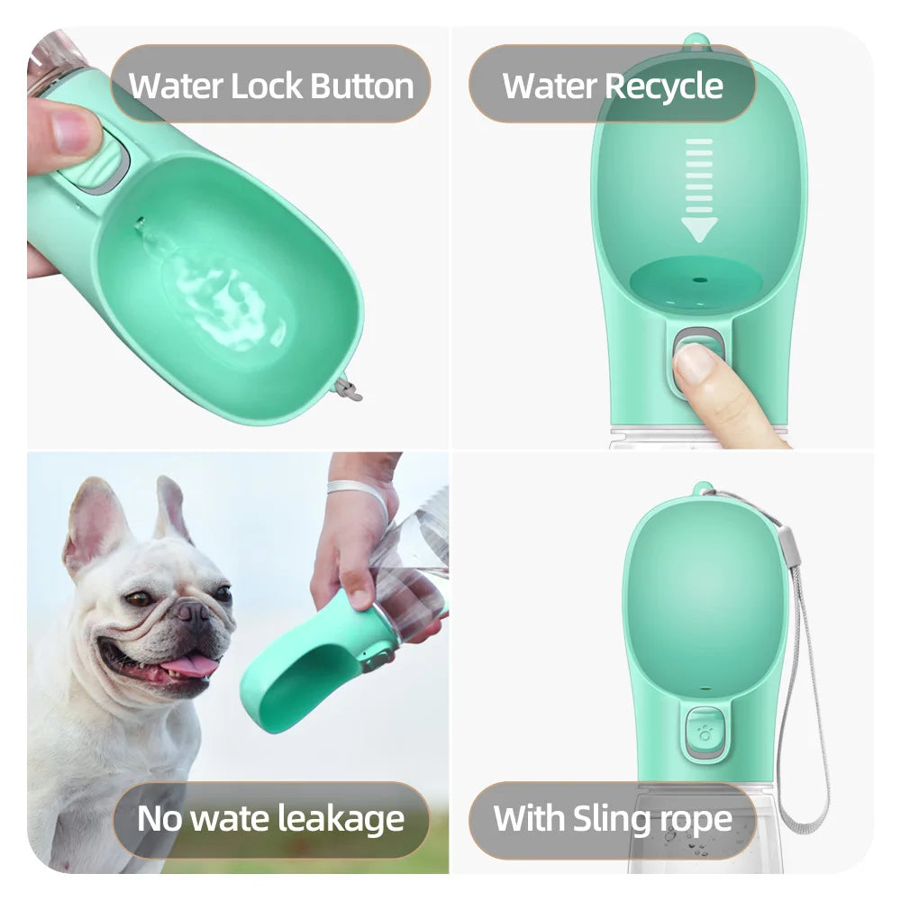Gourde portable pour chien avec abreuvoir intégré – photo 5 | CocoCompagnon