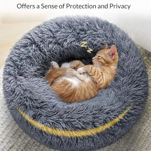 Lit Rond Moelleux pour Chien & Chat - Nid Douillet Ultra Doux ( 6 Tailles )